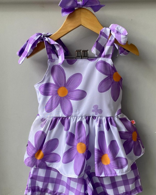 Conjunto Floral Rosa